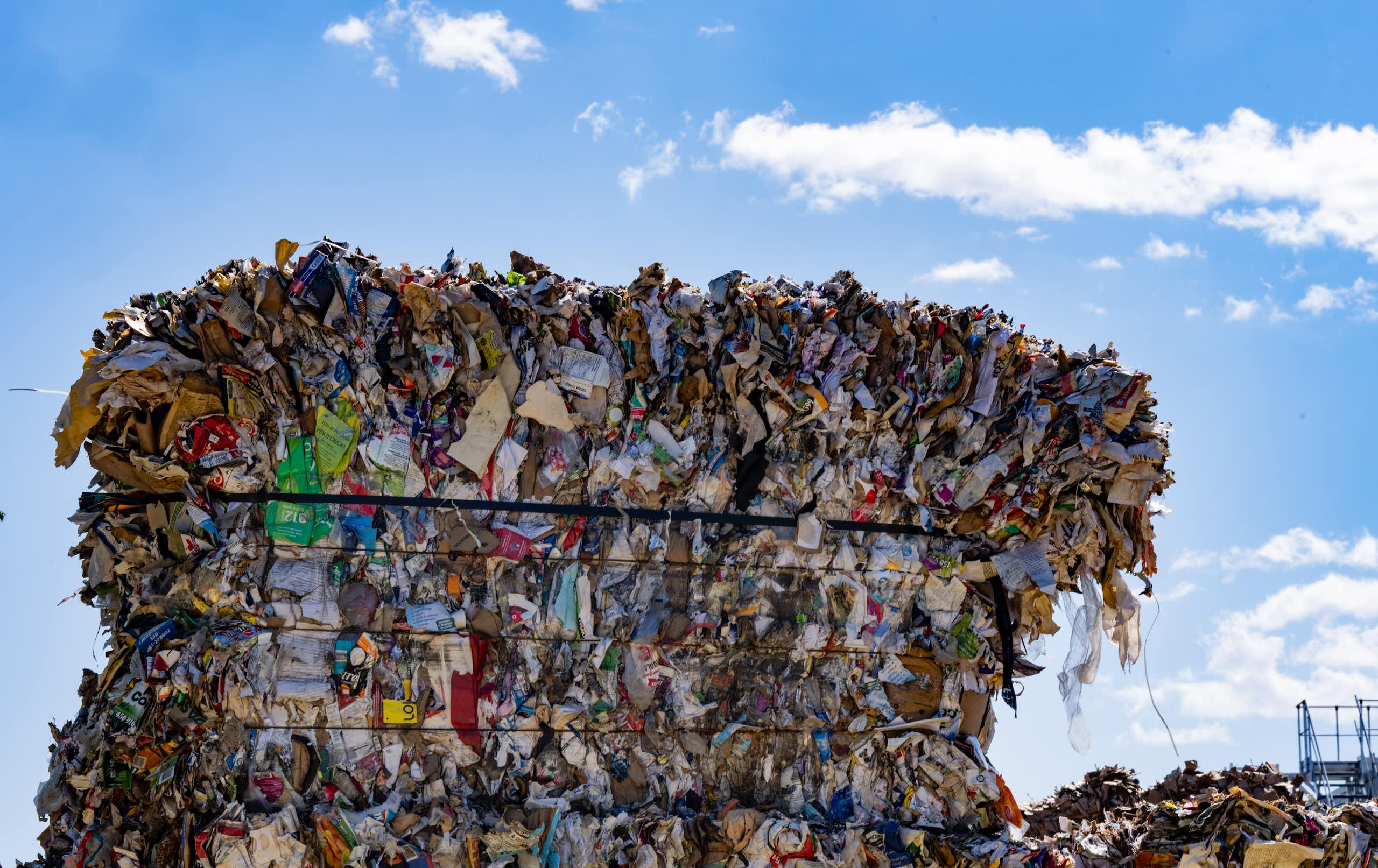 Amas de déchets compactés