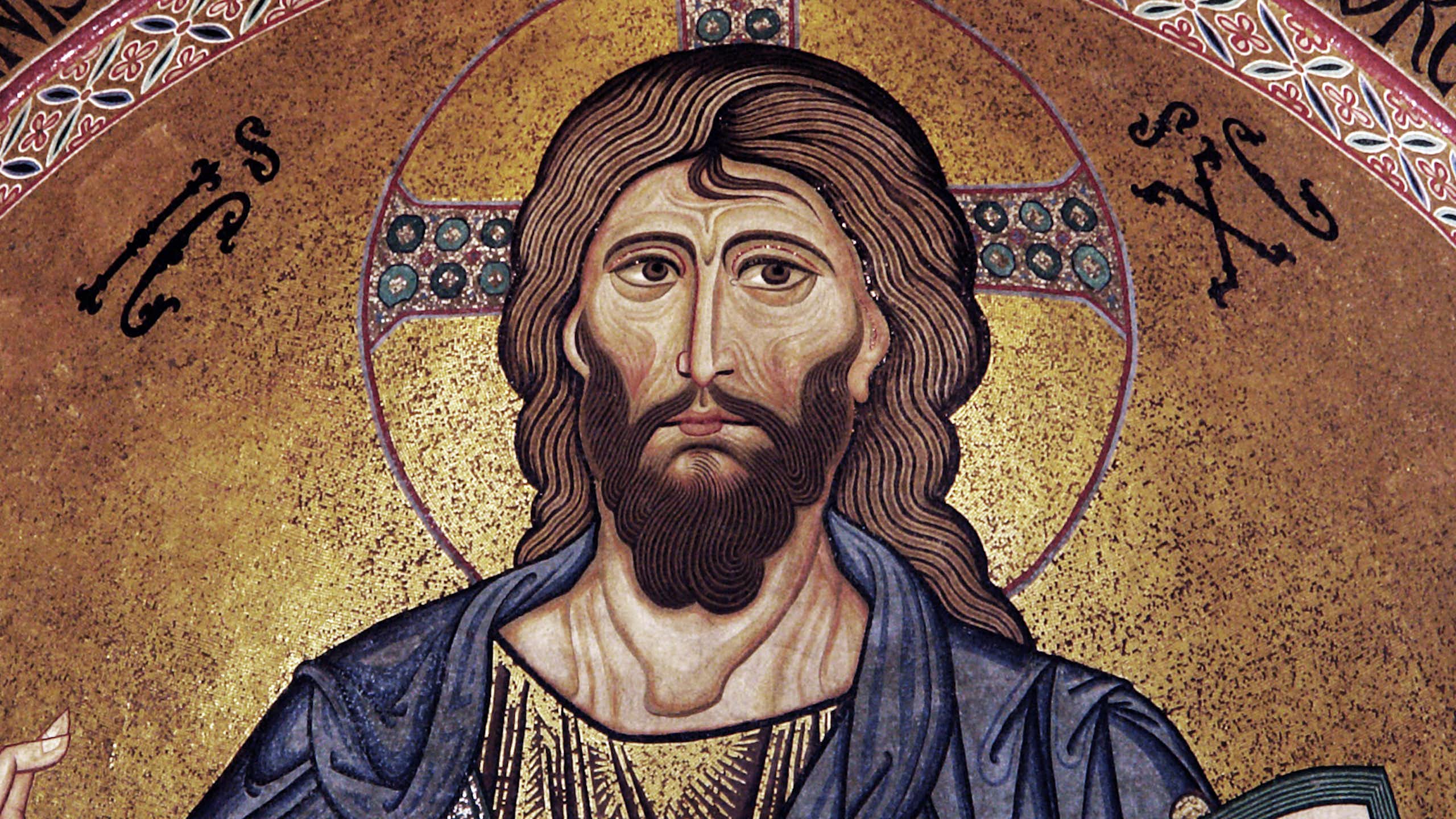 Imagem de Jesus em estilo bizantino