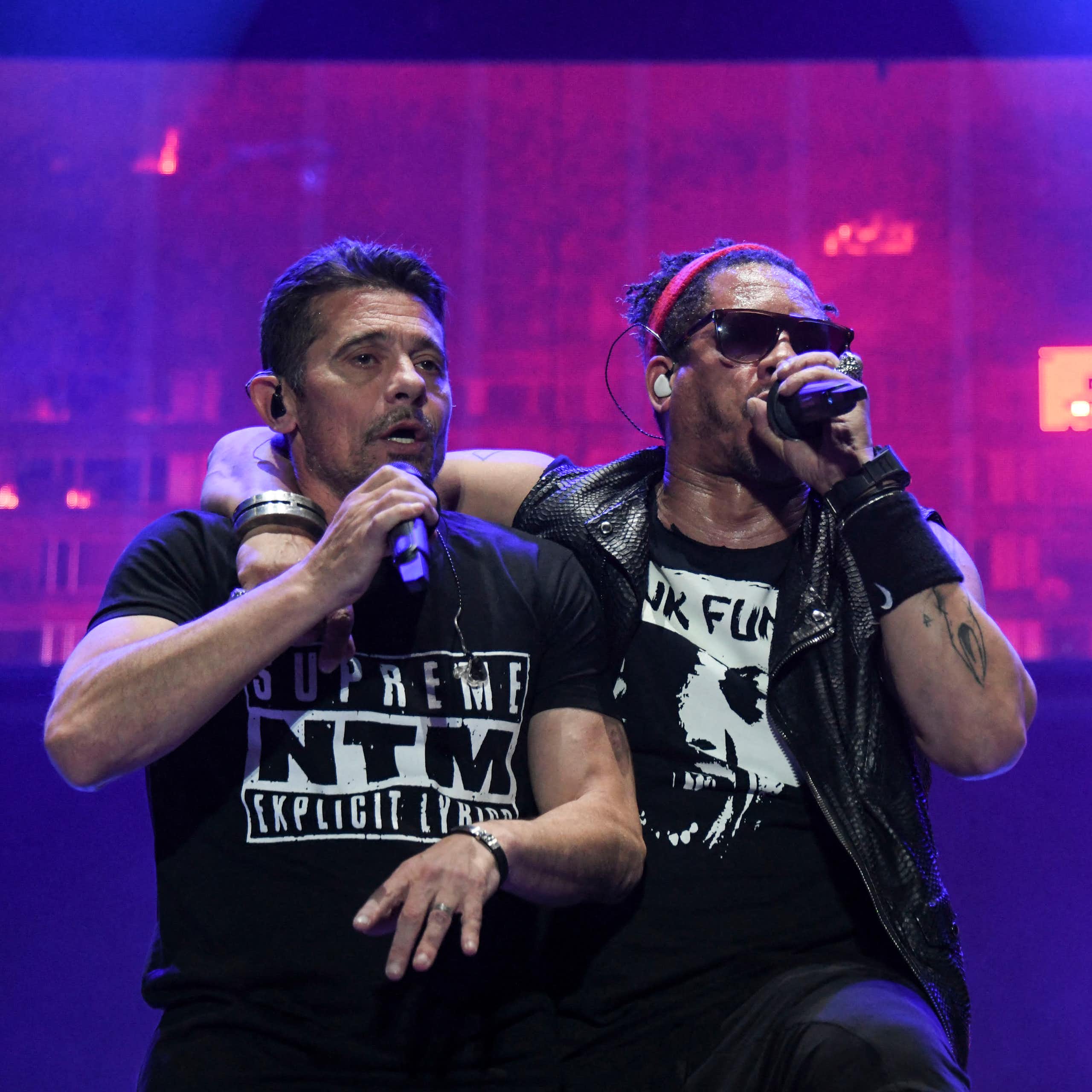 Joey Starr et Kool Shen du groupe NTM aux Eurockéennes de Belfort en 2019.