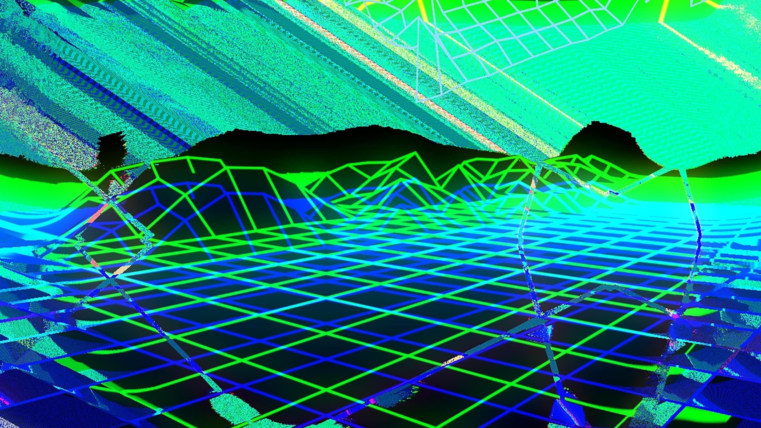 An abstract digital landscape