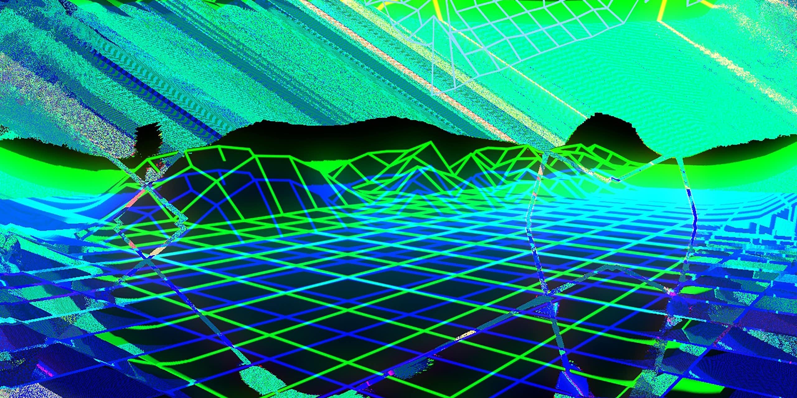 An abstract digital landscape