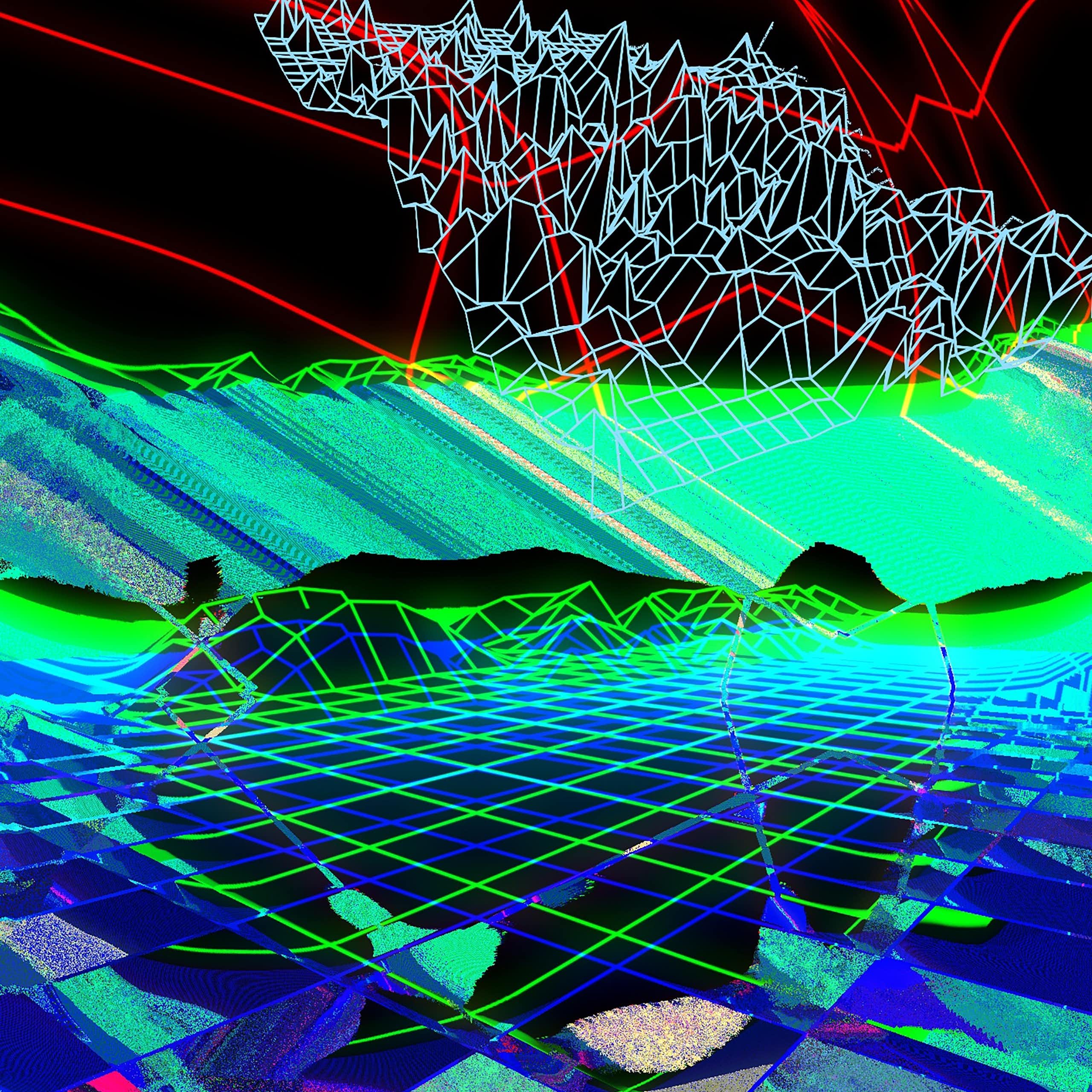 An abstract digital landscape