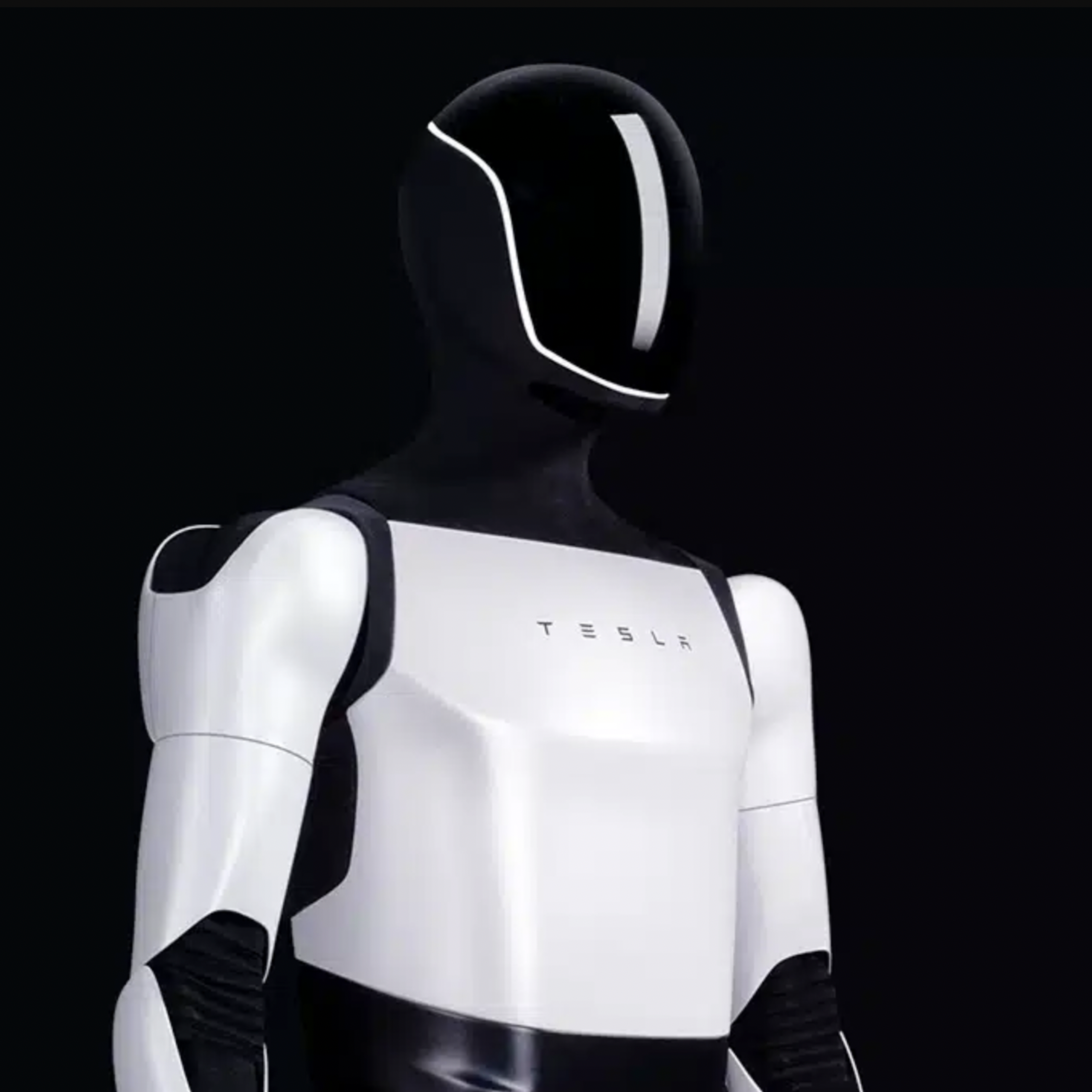 Tesla Optimus robot in profile